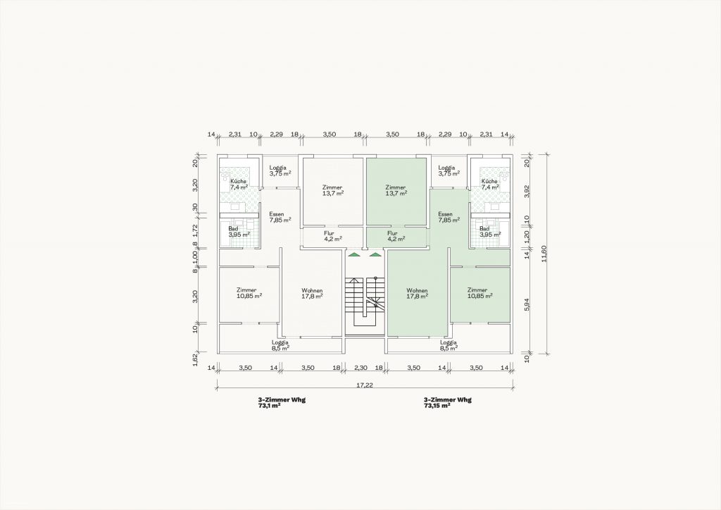 [Abb. 171] „Grundriss Typ W212 des System Beton- und Monierbau“ von Eicke, Finn / Rüdiger, Fynn (2025) | Lizenz: CC BY-NC-SA 4.0