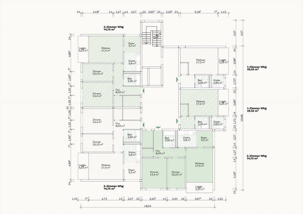 [Abb. 215] „Grundriss Fünfspänner des System Dressler“ von Eicke, Finn / Rüdiger, Fynn (2025) | Lizenz: CC BY-NC-SA 4.0