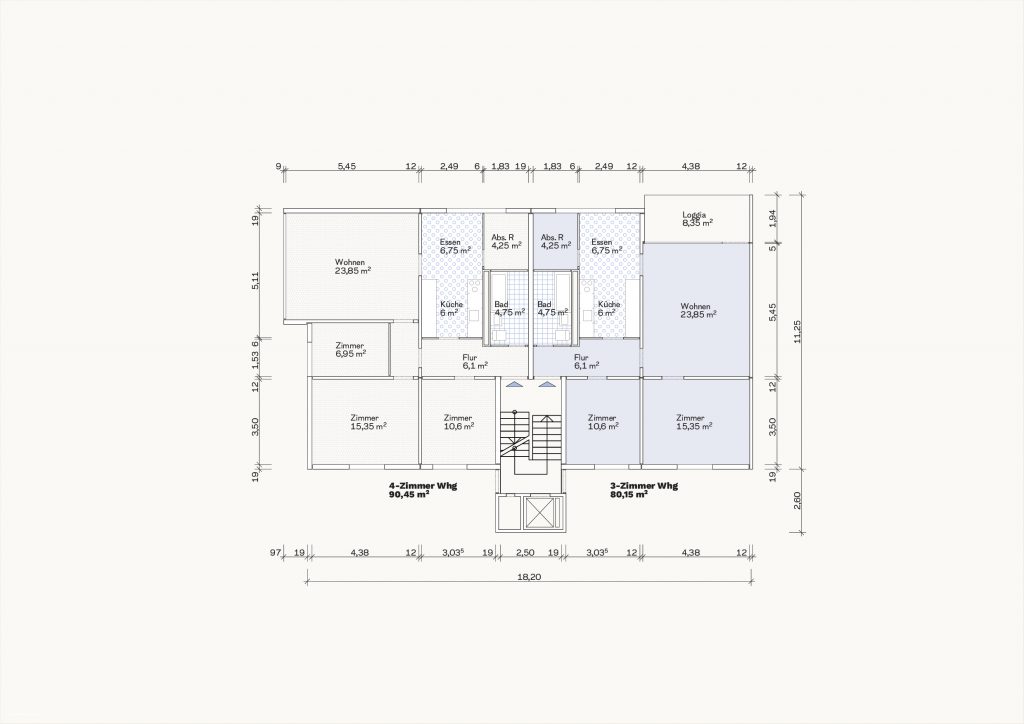 [Abb. 222] „Grundriss Zweispänner des System Estiot“ von Eicke, Finn / Rüdiger, Fynn (2025) | Lizenz: CC BY-NC-SA 4.0