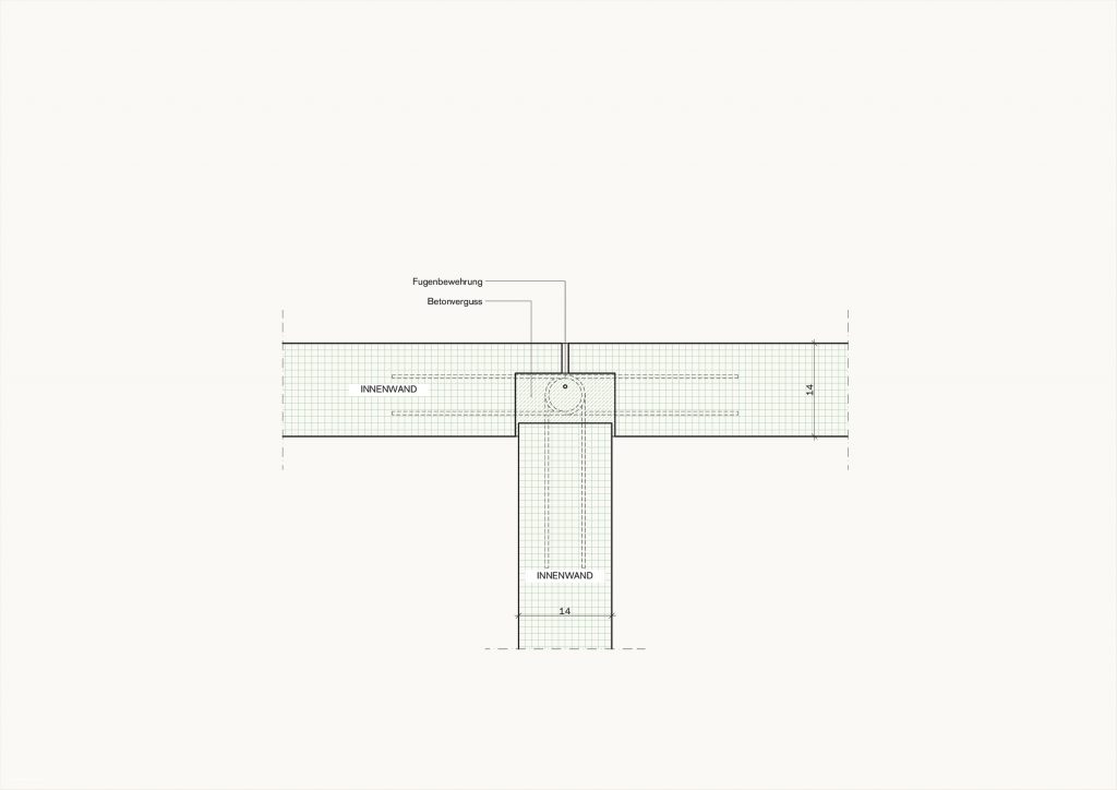 [Abb. 166] „Fügepunkt Innenwand/Innenwand des System Beton- und Monierbau“ von Rüdiger, Fynn (2025) | Lizenz: CC BY-NC-SA 4.0
