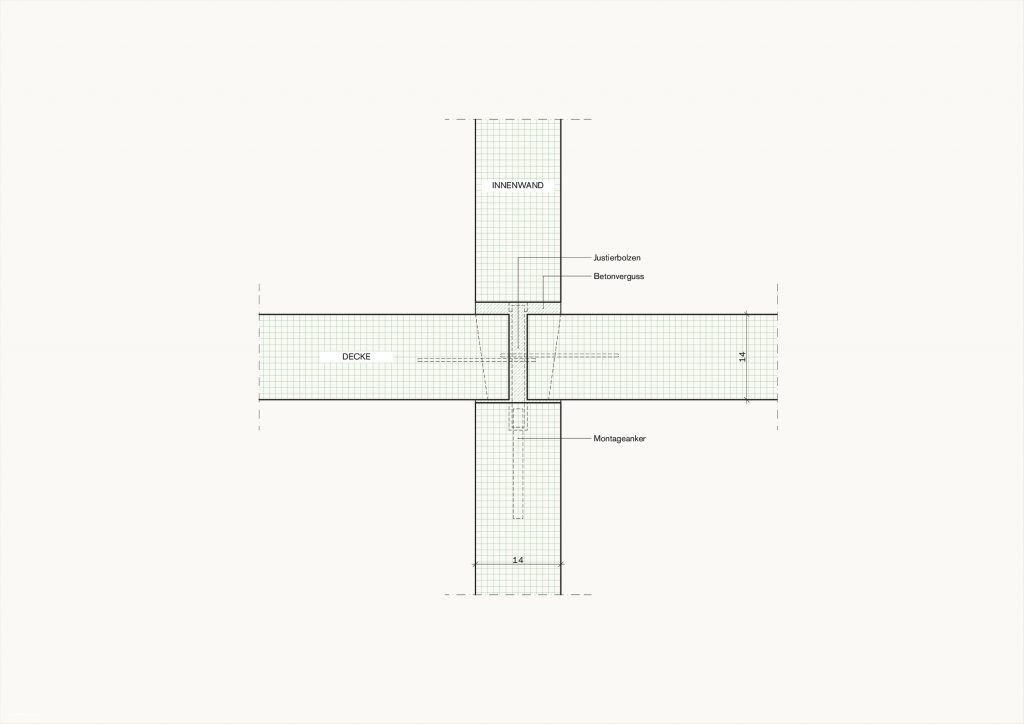 [Abb. 168] „Fügepunkt Innenwand/Decke des System Beton- und Monierbau“ von Rüdiger, Fynn (2025) | Lizenz: CC BY-NC-SA 4.0