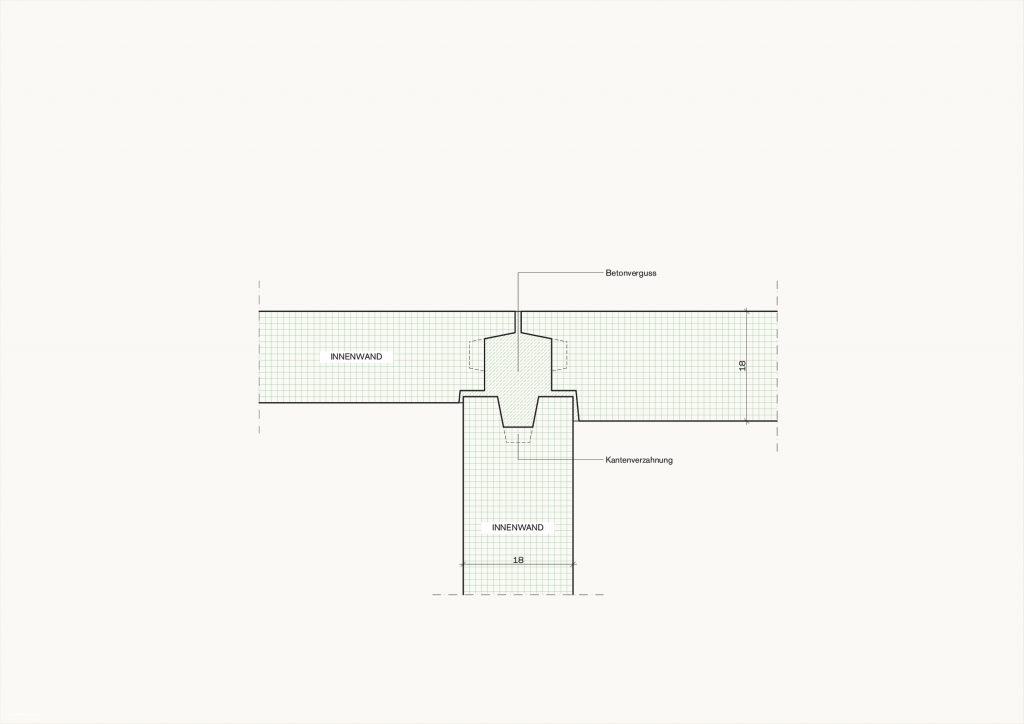 [Abb. 230] „Fügepunkt Innenwand/Innenwanddes System Grün & Bilfinger“ von Rüdiger, Fynn (2025) | Lizenz: CC BY-NC-SA 4.0