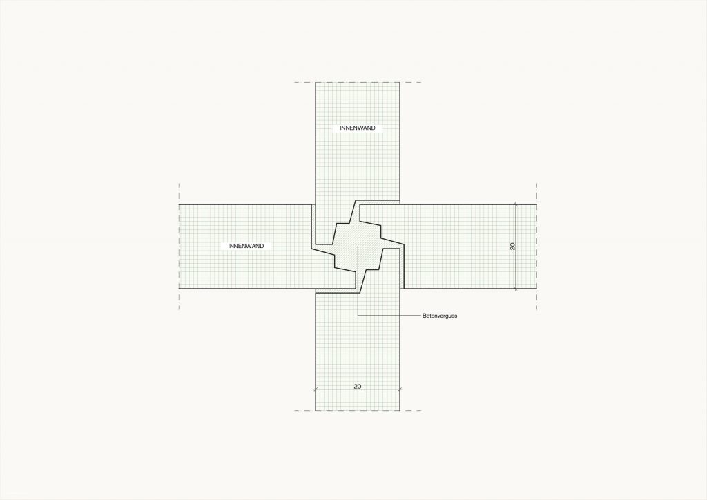 [Abb. 252] „Fügepunkt Innenwand/Innenwand des System Kirchner & Rose“ von Rüdiger, Fynn (2025) | Lizenz: CC BY-NC-SA 4.0