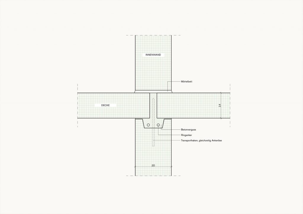 [Abb. 254] „Fügepunkt Innenwand/Decke des System Kirchner & Rose“ von Rüdiger, Fynn (2025) | Lizenz: CC BY-NC-SA 4.0