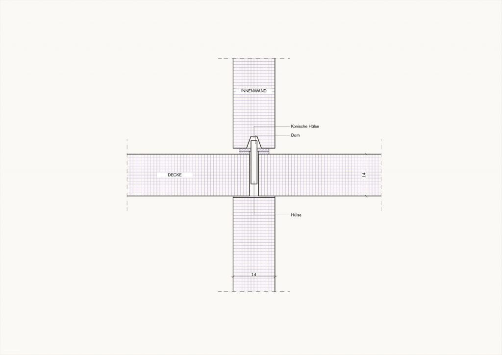[Abb. 266] „Fügepunkt Innenwand/Decke des System Koncz“ von Rüdiger, Fynn (2025) | Lizenz: CC BY-NC-SA 4.0