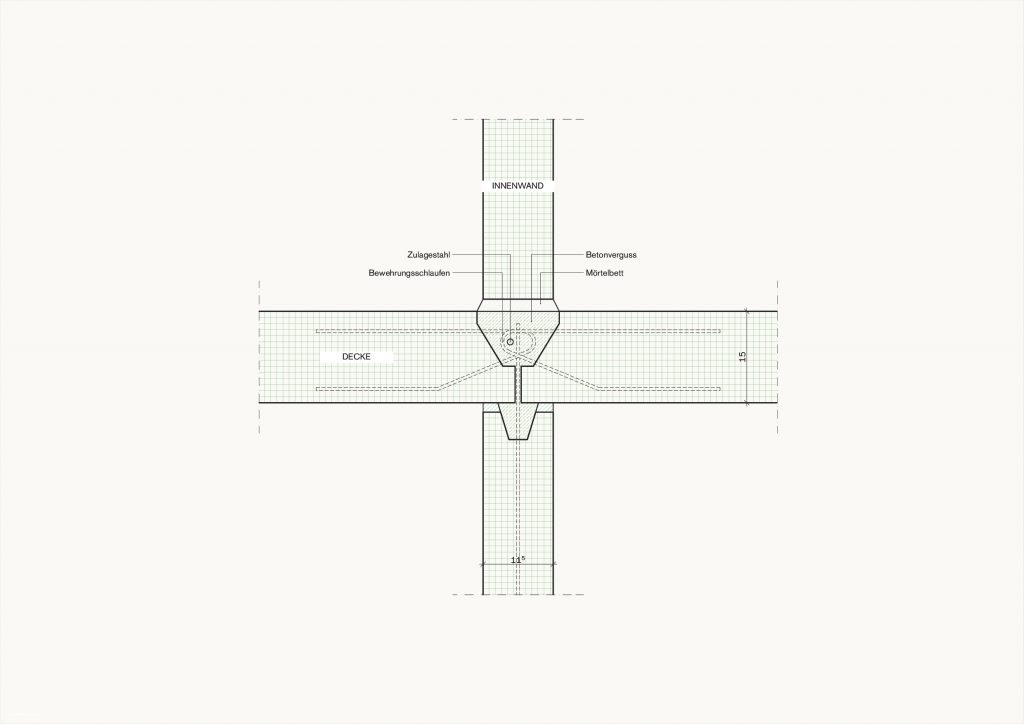 [Abb. 300] „Fügepunkt Innenwand/Decke des System Revellio-Lubau“ von Rüdiger, Fynn (2025) | Lizenz: CC BY-NC-SA 4.0