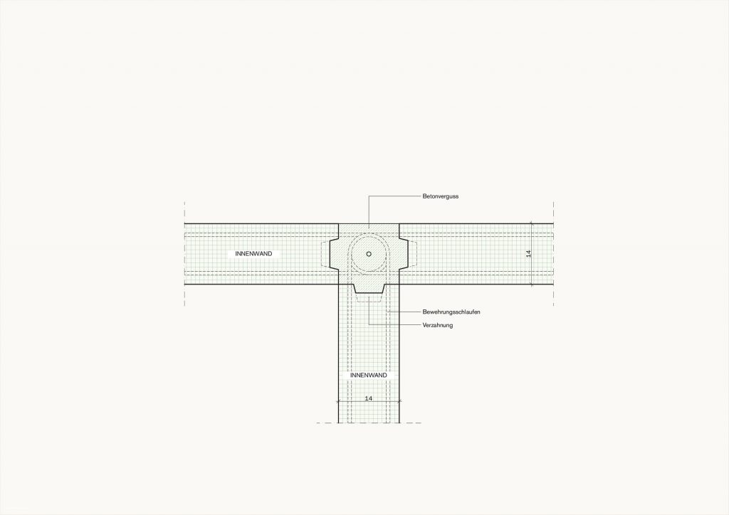 [Abb. 323] „Fügepunkt Innenwand/Innenwand des System Wolff & Müller“ von Rüdiger, Fynn (2025) | Lizenz: CC BY-NC-SA 4.0