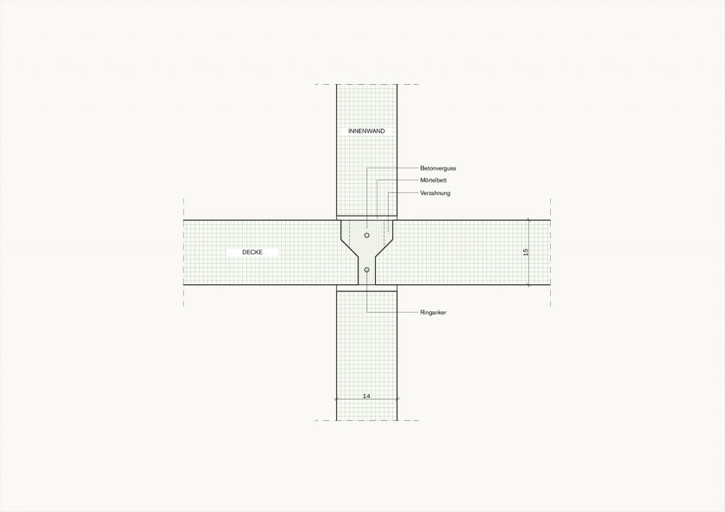 [Abb. 325] „Fügepunkt Innenwand/Decke des System Wolff & Müller“ von Rüdiger, Fynn (2025) | Lizenz: CC BY-NC-SA 4.0